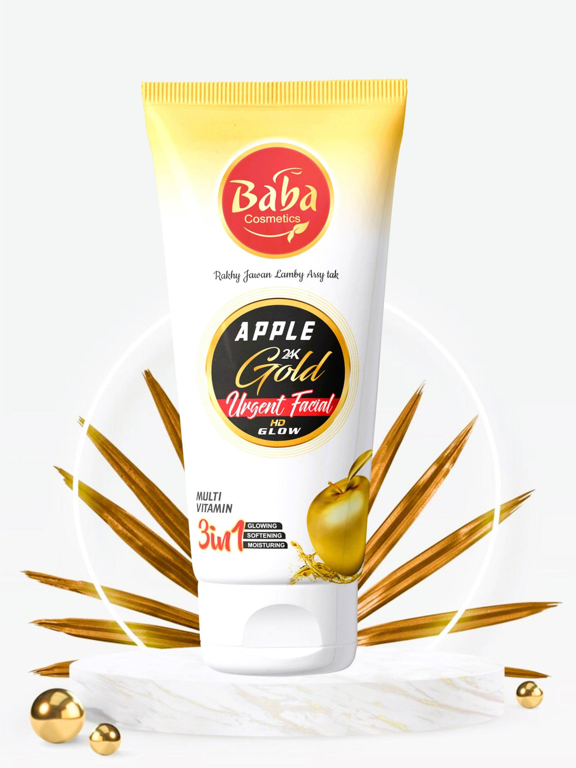 24k gold facial tube - Babacosmetics