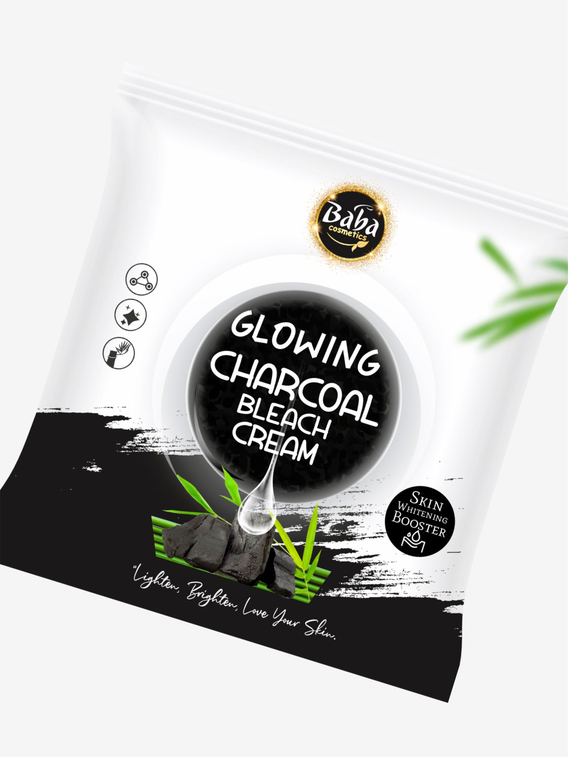 glowing Cream bleach charcoal (5 packs) - Babacosmetics