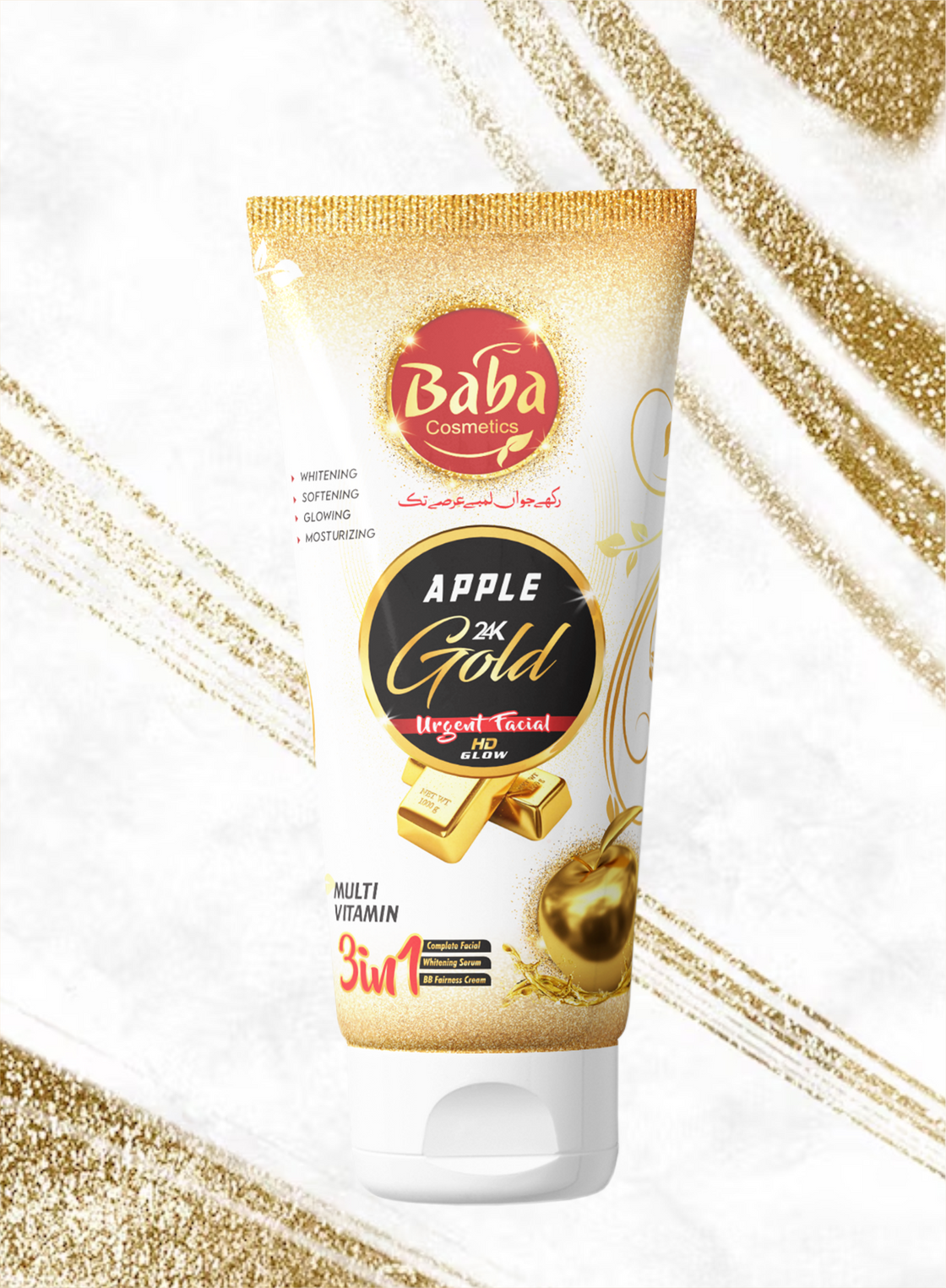 24k gold facial tube - Babacosmetics