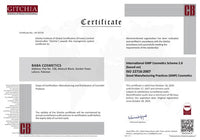 Baba Cosmetics GMP Cosmetics certificate