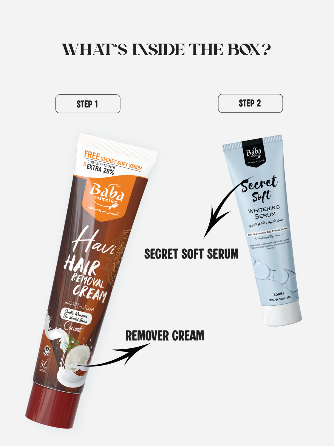 Havi hair removal cream coconut(with secret soft serum)