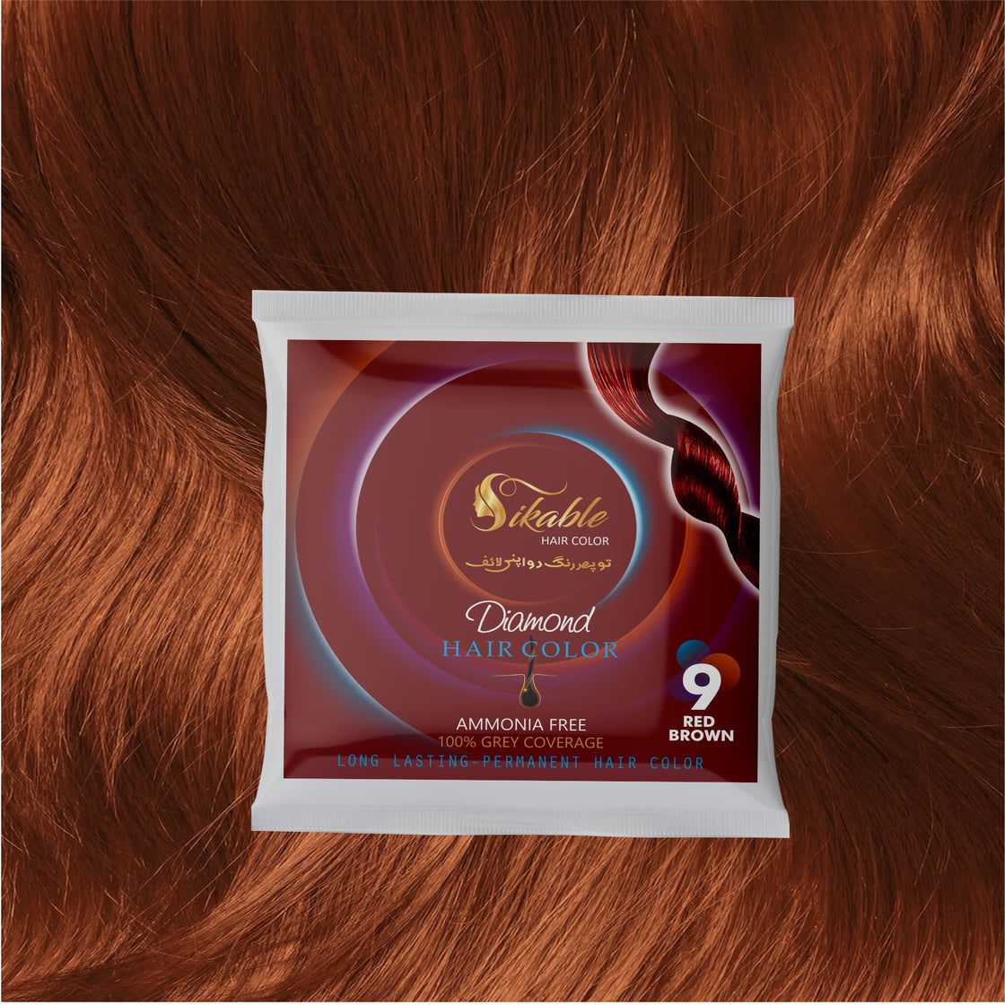Sikable Hair Colors Red Brown 9.0