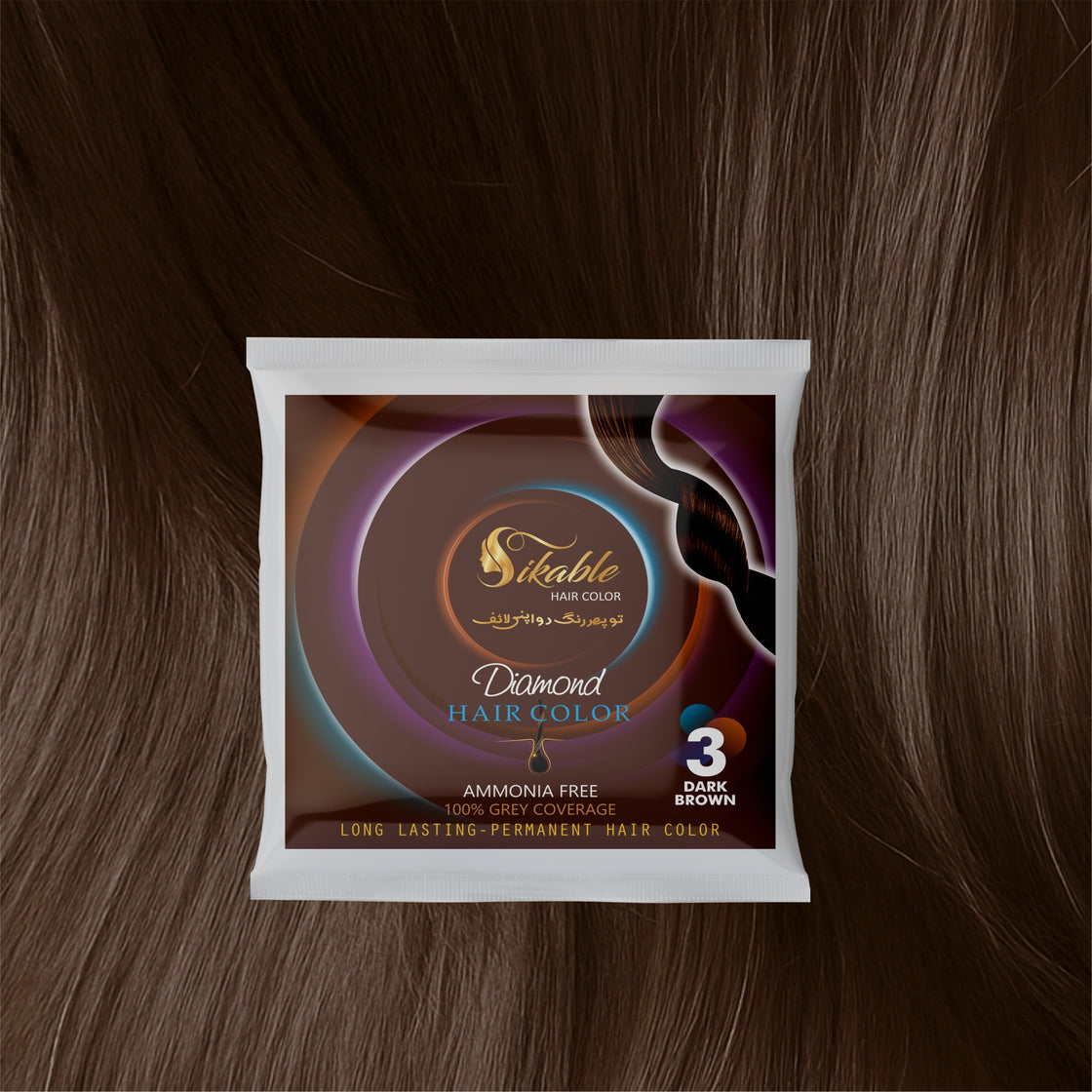 Sikable Hair Colors Dark Brown 3.0
