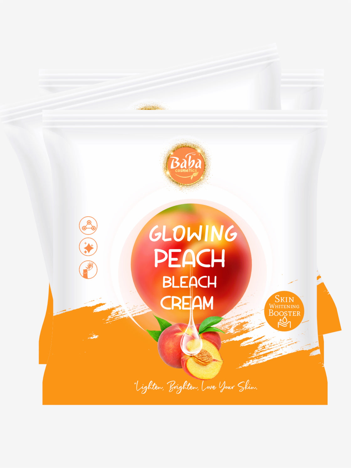 glowing Cream bleach peach (5 packs) - Babacosmetics