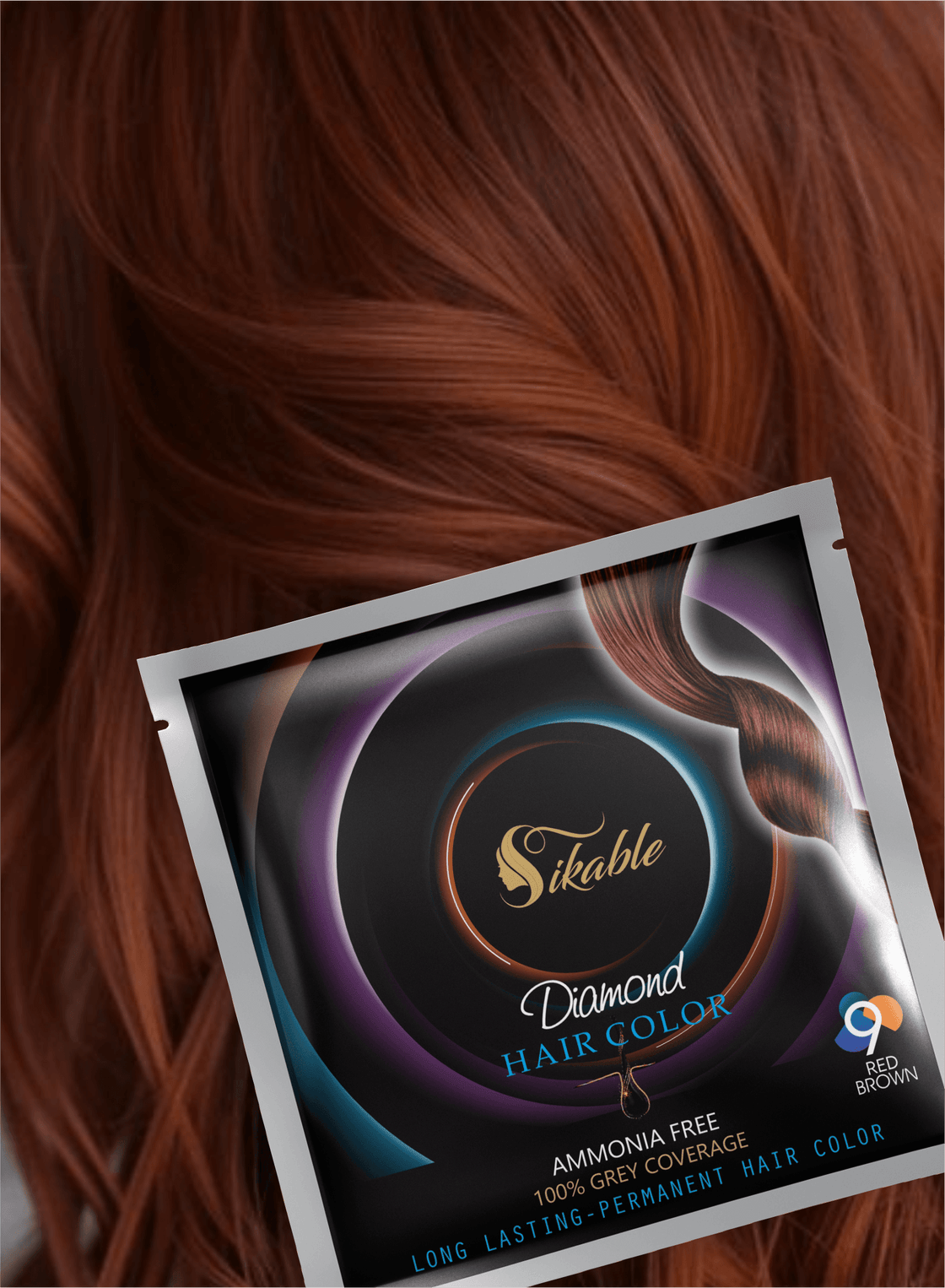 Sikable Hair Colors Red Brown 9.0 - Babacosmetics