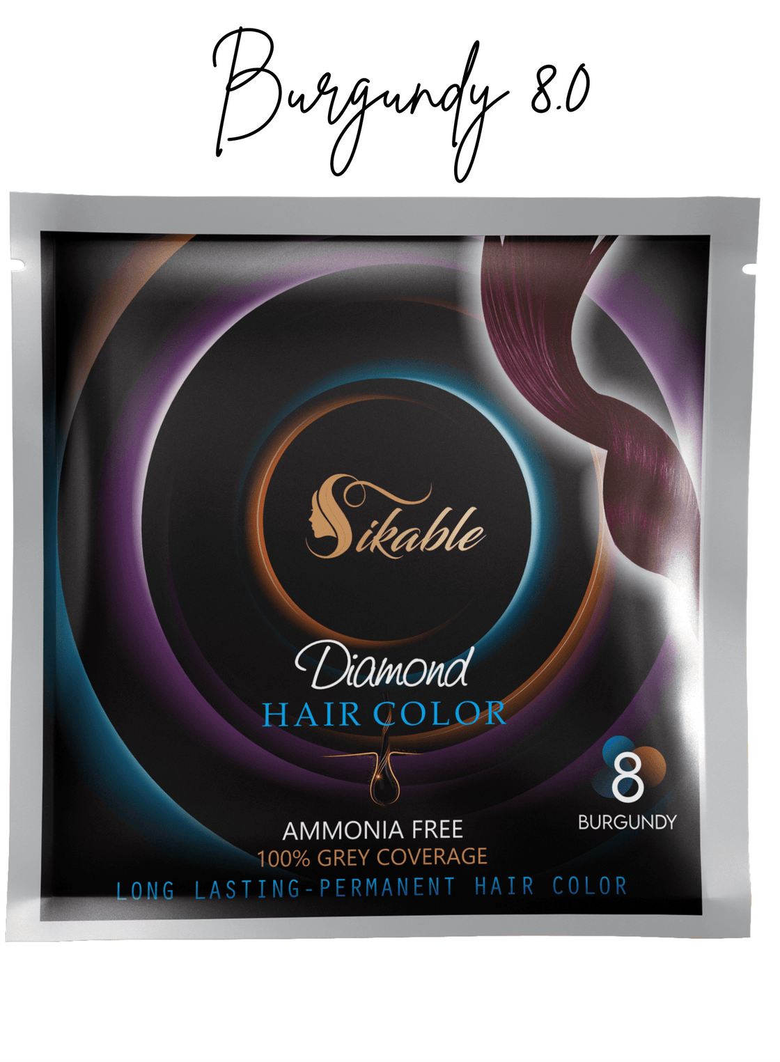 Sikable Hair Colors Burgendy 8.0 - Babacosmetics