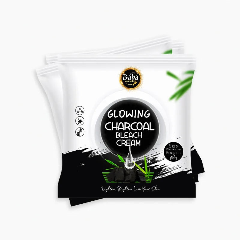 Glowing Cream Bleach Charcoal (5 Packs)