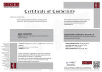 Baba Cosmetics IFRA Certified certificate